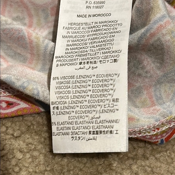 Boden Pink and Orange Wrap Blouse with Ruched Sleeves - Picture 7 of 7